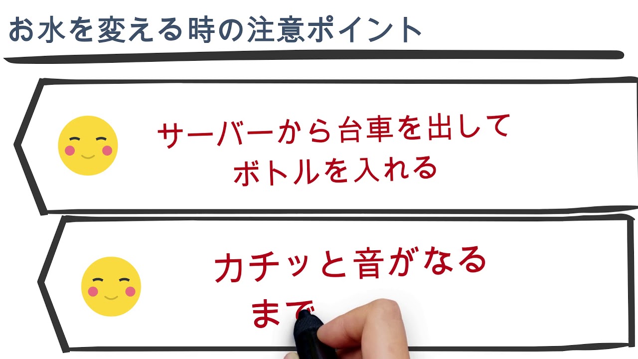 コスモウォーター水の変え方は簡単だが2つの注意ポイントあり!