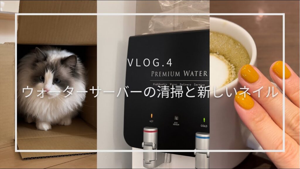 【vlog】ウォーターサーバーの掃除|日常の記録| 新しいネイル | 休日の過ごし方