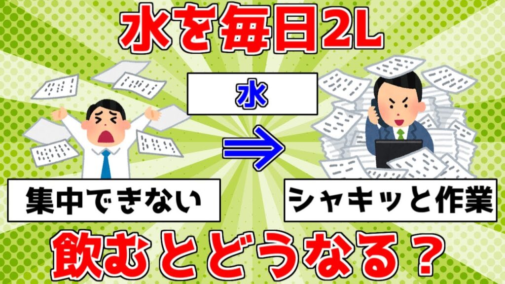 【驚愕】水を毎日2L飲むとどうなる?【ゆっくり解説】