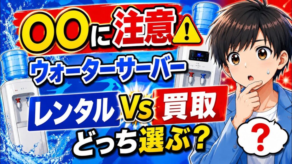 実は○○に注意⚠️ ウォーターサーバーはレンタル？買取？