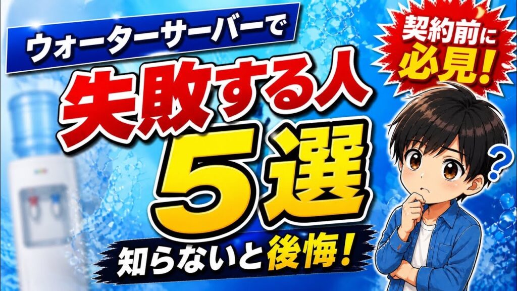 知らないと失敗？ウォーターサーバーで後悔する人の特徴5選