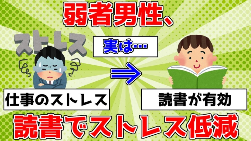 弱者男性、読書でストレス低減【ゆっくり解説】
