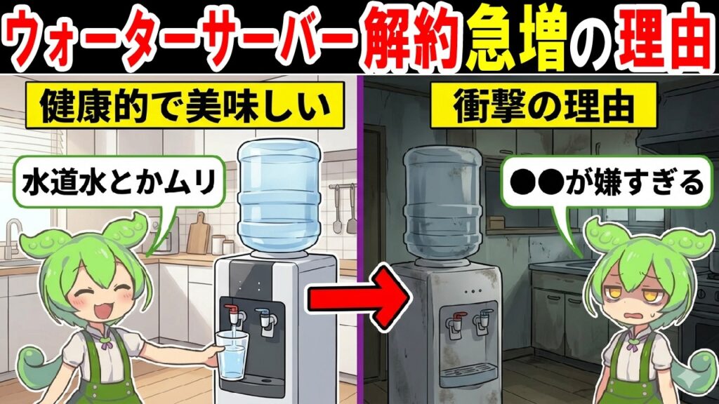 【アニメ】なぜウォーターサーバーを解約する人が急増しているのか？ずんだもんで解説してみた